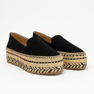Free People Eden Double Stack Espadrilles in Black, Size 41 (US Size 10) NEW